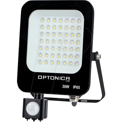 OPTONICA OPT 5777 - Reflector LED, 30W, 6000K, detector de movimiento OPTONICA OPT 5777 - Reflector LED, 30W, 6000K, detector de movimiento