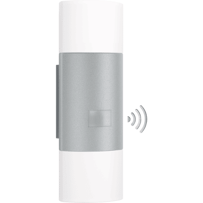 STEINEL 576219 - Luz de pared, 11 W, 755 lm, 3000 K, plata, IP44 STEINEL 576219 - Luz de pared, 11 W, 755 lm, 3000 K, plata, IP44