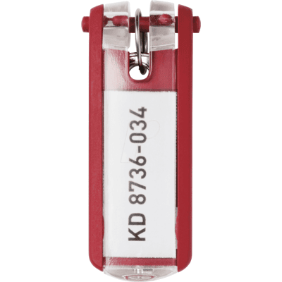 DURABLE 195703 - Llavero Key clip, 6 unidades, rojo DURABLE 195703 - Llavero Key clip, 6 unidades, rojo