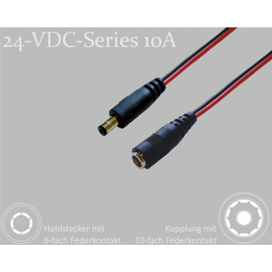 BKL 075907-4000 - Cable adaptador, 4000 mm, conector de CC a acoplamiento de CC BKL 075907-4000 - Cable adaptador, 4000 mm, conector de CC a acoplamiento de CC