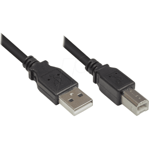 GOOD CONNECTIONS GC 2510-1OFS - Cable USB 2.0, conector A a conector B, negro, 1 m GOOD CONNECTIONS GC 2510-1OFS - Cable USB 2.0, conector A a conector B, negro, 1 m