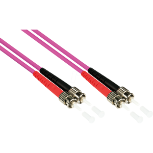 GOOD CONNECTIONS GC LW-801ST4 - Cable de conexión LWL Duplex OM4 50/125 ST/ST, 1m, violet GOOD CONNECTIONS GC LW-801ST4 - Cable de conexión LWL Duplex OM4 50/125 ST/ST, 1m, violet