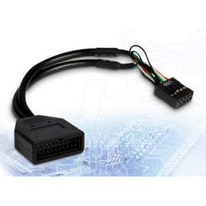 INTER-TECH IT88885217 - Conector hembra USB 3.0 interno de 19 polos a conector USB 2.0 d INTER-TECH IT88885217 - Conector hembra USB 3.0 interno de 19 polos a conector USB 2.0 d