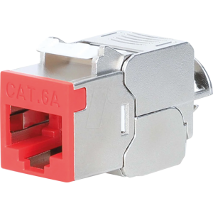 INTELLINET INT 791311 - Módulo Keystone RJ45, Cat.6a, STP, Slimline, rojo INTELLINET INT 791311 - Módulo Keystone RJ45, Cat.6a, STP, Slimline, rojo