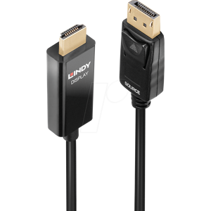 LINDY 40926 - DP 1.2 a conector HDMI a, 2,0 m, activo, HDR, 4K/60Hz, LINDY 40926 - DP 1.2 a conector HDMI a, 2,0 m, activo, HDR, 4K/60Hz,