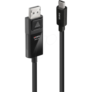 LINDY 43341 - Cable adaptador, USB-C > DP, 8K 60Hz, HDR, 1,0 m LINDY 43341 - Cable adaptador, USB-C > DP, 8K 60Hz, HDR, 1,0 m