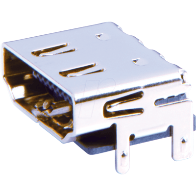 Conector HDMI hembra horizontal de BKL Electronic - 19 pines, oro Conector HDMI hembra horizontal de BKL Electronic - 19 pines, oro