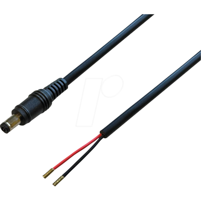 BKL 076101 - Cable DC macho, 2,5/5,5 mm, 2,0 m, 48 V, negro BKL 076101 - Cable DC macho, 2,5/5,5 mm, 2,0 m, 48 V, negro
