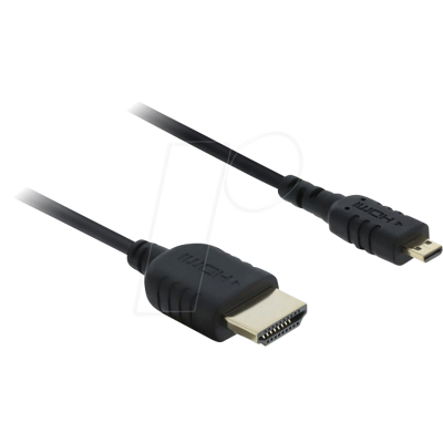 Cable HDMI Micro a HDMI - 8K 60Hz - 1m - Negro - Alta velocidad Cable HDMI Micro a HDMI - 8K 60Hz - 1m - Negro - Alta velocidad