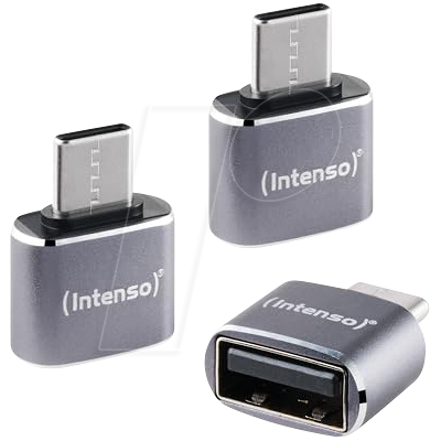 INTENSO 7600113 - Adaptador USB A480C A hembra > C macho, juego de 3 INTENSO 7600113 - Adaptador USB A480C A hembra > C macho, juego de 3