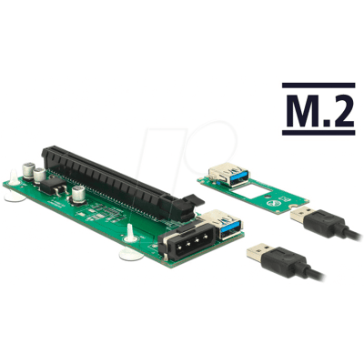 DELOCK 41428 - DELOCK tarjeta RISER M.2 Llave B+M > PCIe x16, 30 cm DELOCK 41428 - DELOCK tarjeta RISER M.2 Llave B+M > PCIe x16, 30 cm