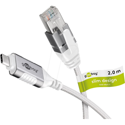 GOOBAY 74387 - Adaptador de red, cable, USB 3.1 tipo C, Gigabit Ethernet, 2 m GOOBAY 74387 - Adaptador de red, cable, USB 3.1 tipo C, Gigabit Ethernet, 2 m
