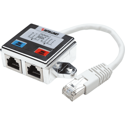 INTELLINET INT 504195 - Divisor de conexión Cat.5 de 2 puertos, FTP INTELLINET INT 504195 - Divisor de conexión Cat.5 de 2 puertos, FTP