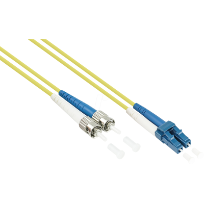 KABELMEISTER KM SO-LW07-003 - Cable de conexión de fibra óptica, OS2, LC - ST, 0,3 m, amarillo KABELMEISTER KM SO-LW07-003 - Cable de conexión de fibra óptica, OS2, LC - ST, 0,3 m, amarillo