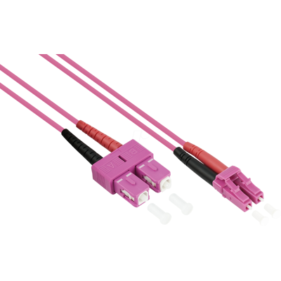KABELMEISTER KM SO-LW11-035 - Cable de conexión de fibra óptica, OM4, LC - SC, 3,5 m, púrpura KABELMEISTER KM SO-LW11-035 - Cable de conexión de fibra óptica, OM4, LC - SC, 3,5 m, púrpura