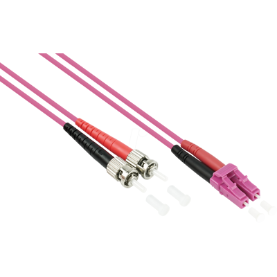KABELMEISTER KM SO-LW15-030 - Cable de conexión de fibra óptica, OM4, LC - ST, 3 m, púrpura KABELMEISTER KM SO-LW15-030 - Cable de conexión de fibra óptica, OM4, LC - ST, 3 m, púrpura