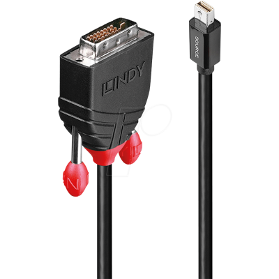 LINDY 41953 - Conector Mini DP 1.2 a conector DVI 24+1, 3 m LINDY 41953 - Conector Mini DP 1.2 a conector DVI 24+1, 3 m
