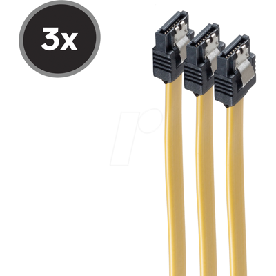 Shiverpeaks - Cable SATA 6 Gb/s, Amarillo, 0,5m Shiverpeaks - Cable SATA 6 Gb/s, Amarillo, 0,5m