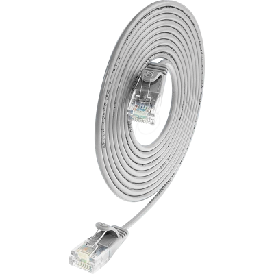SLIM LUU5.0 - Patch cable, Cat.6a, U/UTP, SLIM, 5 m, grey SLIM LUU5.0 - Patch cable, Cat.6a, U/UTP, SLIM, 5 m, grey
