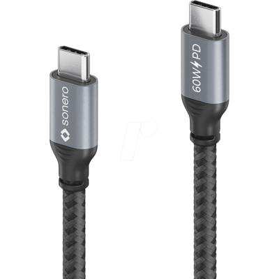 SONERO SON SPC-U300-020 - Sync & charging cable, USB-C, 60 W, textile, 2.0 m SONERO SON SPC-U300-020 - Sync & charging cable, USB-C, 60 W, textile, 2.0 m