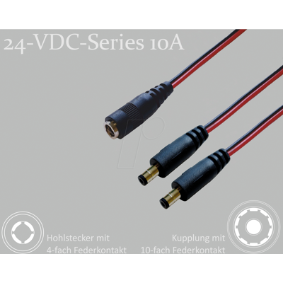 BKL 075916 - Cable adaptador, 300 mm, acoplamiento de CC a 2 conectores de CC BKL 075916 - Cable adaptador, 300 mm, acoplamiento de CC a 2 conectores de CC