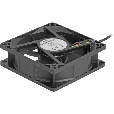 DELOCK 67301 - Ventilador axial, 24 V DC, 80 x 80 x 25 mm, negro DELOCK 67301 - Ventilador axial, 24 V DC, 80 x 80 x 25 mm, negro