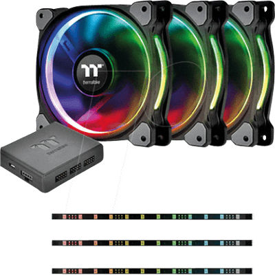 TT 74800 - Ventilador de carcasa Thermaltake Riing Plus 12 3 ventiladores, TT 74800 - Ventilador de carcasa Thermaltake Riing Plus 12 3 ventiladores,