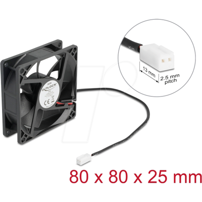 DELOCK 67290 - Ventilador axial de 5 V de corriente continua, 80 x 80 x 25 mm n DELOCK 67290 - Ventilador axial de 5 V de corriente continua, 80 x 80 x 25 mm n