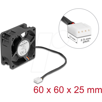 DELOCK 67295 - Ventilador axial de 12 V de corriente continua, 60 x 60 x 25 mm DELOCK 67295 - Ventilador axial de 12 V de corriente continua, 60 x 60 x 25 mm