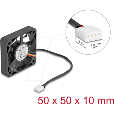 DELOCK 67314 - Ventilador axial de 12 V de corriente continua, 50 x 50 x 10 mm DELOCK 67314 - Ventilador axial de 12 V de corriente continua, 50 x 50 x 10 mm