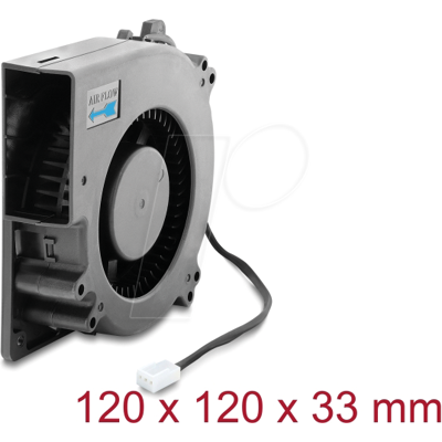 DELOCK 67497 - Radiallüfter / Lüftergebläse 12 V DC 120 x 120 x 33 mm mit 3-Pin DELOCK 67497 - Radiallüfter / Lüftergebläse 12 V DC 120 x 120 x 33 mm mit 3-Pin
