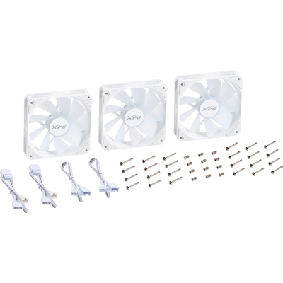 ADATA XPG 47109 - XPG VENTO R 120, 120 mm, ARGB, PWM, blanco, Paquete de 3 ADATA XPG 47109 - XPG VENTO R 120, 120 mm, ARGB, PWM, blanco, Paquete de 3