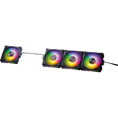 ADATA XPG 48571 - XPG HURRICANE MAG 120, 120 mm, ARGB, PWM, negro, Paquete de 4 ADATA XPG 48571 - XPG HURRICANE MAG 120, 120 mm, ARGB, PWM, negro, Paquete de 4