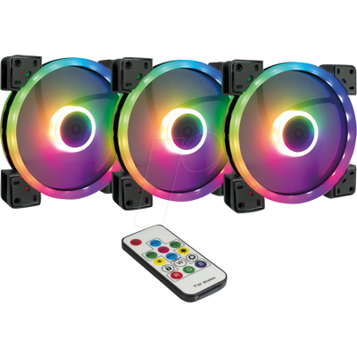 IT88885536 - Juego de ventilador RGB Inter-Tech Argus RS-14, 3x 140 mm IT88885536 - Juego de ventilador RGB Inter-Tech Argus RS-14, 3x 140 mm