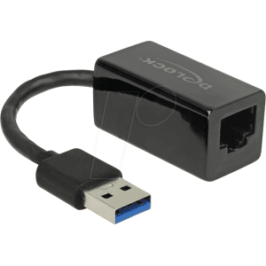 DELOCK 65903 - Adaptador USB 3,0 Tipo-A>1x LAN RJ45 compacto negro DELOCK 65903 - Adaptador USB 3,0 Tipo-A>1x LAN RJ45 compacto negro