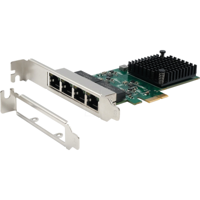 EXSYS EX-60104 - Network card, PCIe, Gigabit Ethernet, 4x RJ45 EXSYS EX-60104 - Network card, PCIe, Gigabit Ethernet, 4x RJ45