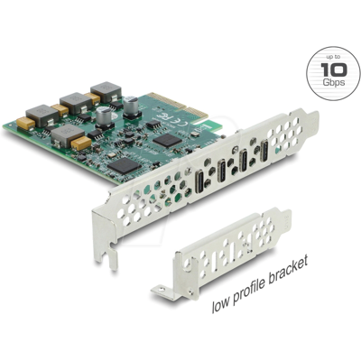 DELOCK 90935 - Tarjeta PCIe x4 > 4x USB-C externos 10 Gb/s DELOCK 90935 - Tarjeta PCIe x4 > 4x USB-C externos 10 Gb/s