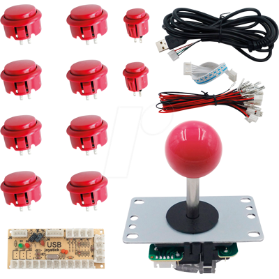 KUBII KUB ARC-RT - DIY Arcade Set rojo KUBII KUB ARC-RT - DIY Arcade Set rojo