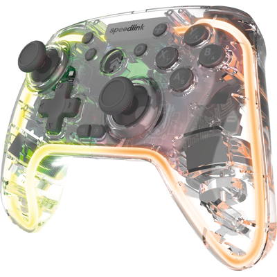 SPEEDLINK SL-650115-CR - Gamepad, Bluetooth, USB, para PC, transparente SPEEDLINK SL-650115-CR - Gamepad, Bluetooth, USB, para PC, transparente