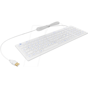 KEYSONIC 60886 - Teclado, USB, higiénico, blanco KEYSONIC 60886 - Teclado, USB, higiénico, blanco
