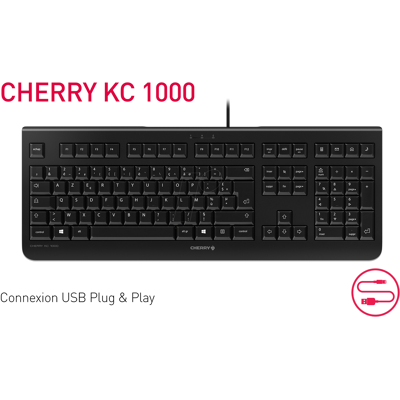 CHERRY JK-0800FR-2 - Teclado, USB, negro, diseño FR CHERRY JK-0800FR-2 - Teclado, USB, negro, diseño FR