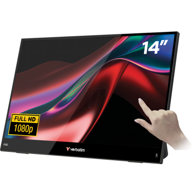 VERBATIM 32400 - 35.6cm monitor, 16: 9, 1080p, tacto, USB-C. VERBATIM 32400 - 35.6cm monitor, 16: 9, 1080p, tacto, USB-C.