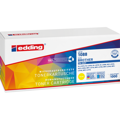 Toner Amarillo edding - Compatible con Brother TN-243Y - 1000 páginas Toner Amarillo edding - Compatible con Brother TN-243Y - 1000 páginas