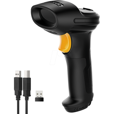 INATECK BCST60SW - Escáner de código de barras, 1D, láser, inalámbrico/USB, negro INATECK BCST60SW - Escáner de código de barras, 1D, láser, inalámbrico/USB, negro