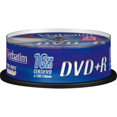 DVD+R4,7 VER25 - Verbatim DVD+R 4,7GB, caja de 25 DVD+R4,7 VER25 - Verbatim DVD+R 4,7GB, caja de 25