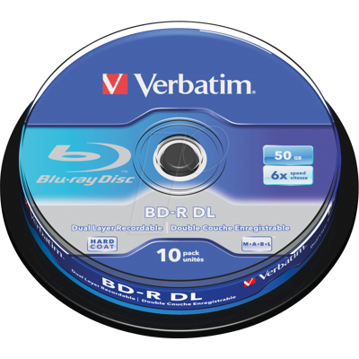 VERBATIM 43746 - BD-R DL, 50 GB, 6x, 10 husillos VERBATIM 43746 - BD-R DL, 50 GB, 6x, 10 husillos
