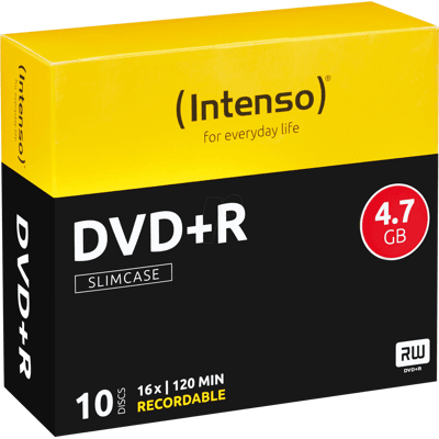 DVD+R4,7 INT10 - Intenso DVD+R 4,7GB, 10 SlimCase DVD+R4,7 INT10 - Intenso DVD+R 4,7GB, 10 SlimCase
