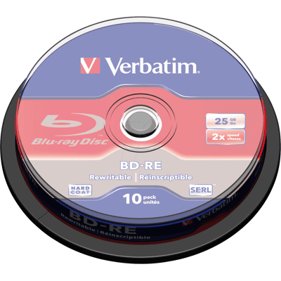 VERBATIM BD-RE25 VER 10 - BD-RE, 25 GB, 10 ejes VERBATIM BD-RE25 VER 10 - BD-RE, 25 GB, 10 ejes
