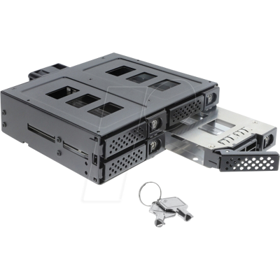 DELOCK 47141 - Rack móvil de 5.25" para 4 unidades HDD / SSD SATA o SAS de 2.5" DELOCK 47141 - Rack móvil de 5.25" para 4 unidades HDD / SSD SATA o SAS de 2.5"