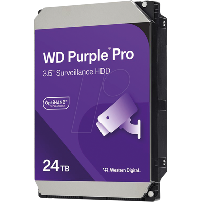 WESTERN DIGITAL WD241PURP - 24TB disco duro WD púrpura Pro - vídeo WESTERN DIGITAL WD241PURP - 24TB disco duro WD púrpura Pro - vídeo